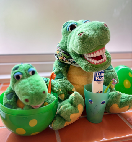 Besuch von Kroko – Zähneputzen mit Spaß und Abenteuer!